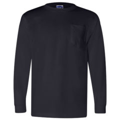 Bayside USA Made Long Sleeve T-Shirt with Pocket - 17624_f_fl