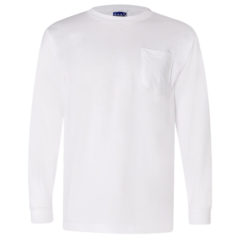 Bayside USA Made Long Sleeve T-Shirt with Pocket - 17625_f_fl