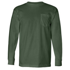 Bayside USA Made Long Sleeve T-Shirt with Pocket - 29990_f_fl