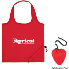 Foldaway Tote Bag with Antimicrobial Additive - 30011_RED_Silkscreen