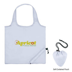 Foldaway Tote Bag with Antimicrobial Additive - 30011_WHT_Colorbrite