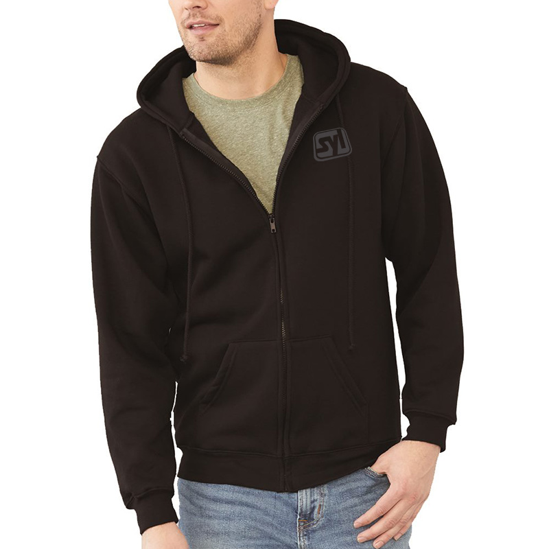 Bayside USA Made Full-Zip Hooded Sweatshirt - 382_fl
