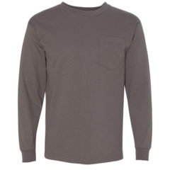 Bayside USA Made Long Sleeve T-Shirt with Pocket - 45512_f_fl