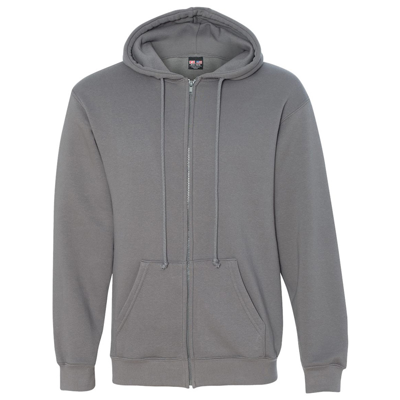 Bayside USA Made Full-Zip Hooded Sweatshirt - Show Your Logo