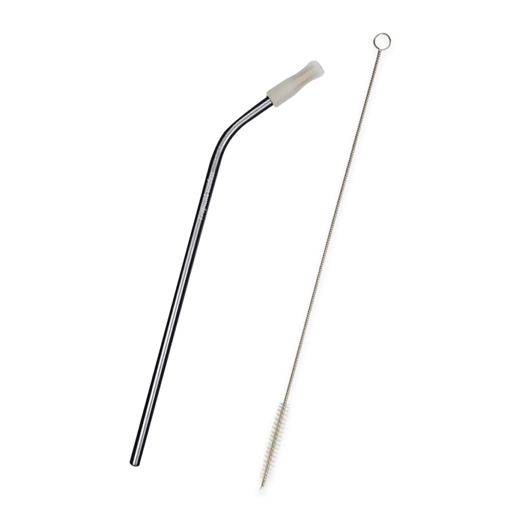 Bent Stainless Steel Straw - 5274_BLK_Laser