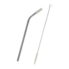 Bent Stainless Steel Straw - 5274_BLK_Laser