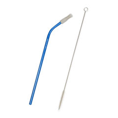 Bent Stainless Steel Straw - 5274_BLU_Laser