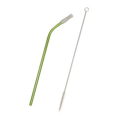 Bent Stainless Steel Straw - 5274_GRN_Laser