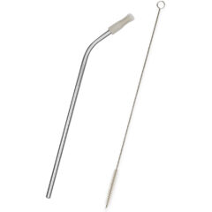 Bent Stainless Steel Straw - 5274_SIL_Laser