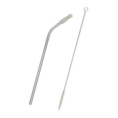 Bent Stainless Steel Straw - 5274_SIL_Laser