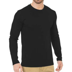 Bayside Unisex Fine Jersey Long Sleeve Crewneck T-Shirt - 77735_fm