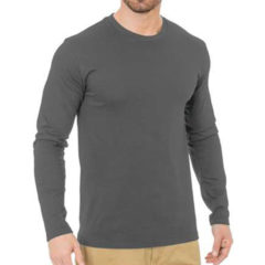 Bayside Unisex Fine Jersey Long Sleeve Crewneck T-Shirt - 77736_fm