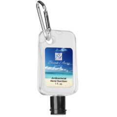 Hand Sanitizer with Carabiner – 1 oz - 90033_BLK_Label