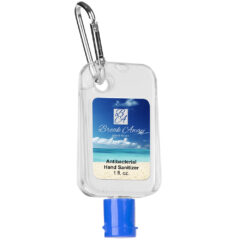 Hand Sanitizer with Carabiner – 1 oz - 90033_BLU_Label