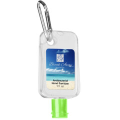 Hand Sanitizer with Carabiner – 1 oz - 90033_LIM_Label