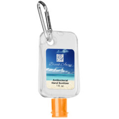 Hand Sanitizer with Carabiner – 1 oz - 90033_ORN_Label
