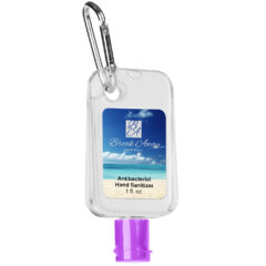 Hand Sanitizer with Carabiner – 1 oz - 90033_PUR_Label