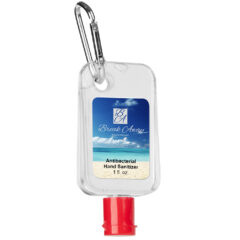 Hand Sanitizer with Carabiner – 1 oz - 90033_RED_Label