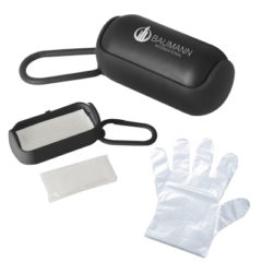 Disposable Gloves in Carrying Case - 90046_CLRBLK_Silkscreen