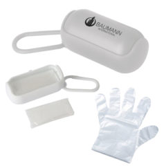 Disposable Gloves in Carrying Case - 90046_CLRWHT_Silkscreen