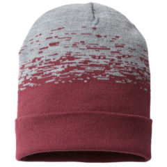 Cap America Static Pattern Knit Cuffed Beanie – Made in the USA - 99059_f_fm