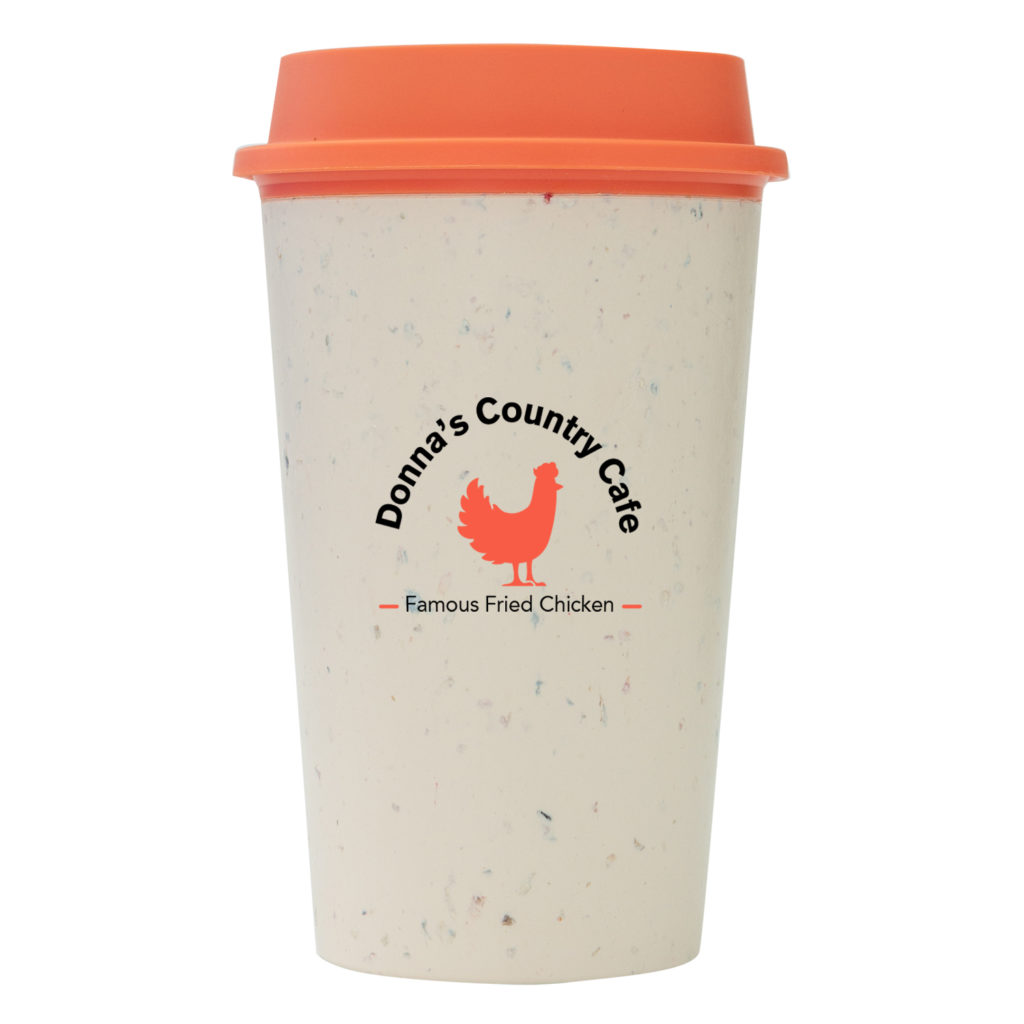 Circular Now Recycled Coffee Cup – 12 oz - CCNOW12CSC_orange_42915