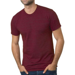Bayside USA Made Triblend Crewneck T-Shirt - cranberry