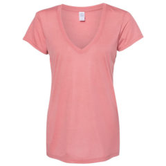 Alternative Women’s Slinky Jersey V-Neck T-Shirt - pink