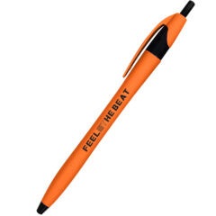 Ellie Rubberized Dart Pen - 10111_ORN_Silkscreen