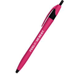 Ellie Rubberized Dart Pen - 10111_PNK_Silkscreen