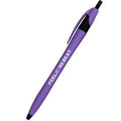 Ellie Rubberized Dart Pen - 10111_PUR_Silkscreen