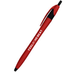 Ellie Rubberized Dart Pen - 10111_RED_Silkscreen