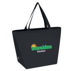 Eco-Friendly Non-Woven Budget Tote Bag with 100% rPET Material - 30000_BLK_Colorbrite
