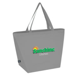 Eco-Friendly Non-Woven Budget Tote Bag with 100% rPET Material - 30000_GRA_Colorbrite