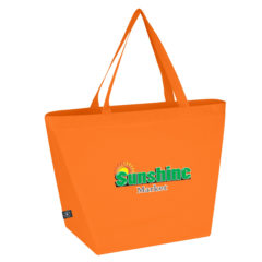 Eco-Friendly Non-Woven Budget Tote Bag with 100% rPET Material - 30000_ORN_Colorbrite