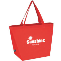 Eco-Friendly Non-Woven Budget Tote Bag with 100% rPET Material - 30000_RED_Silkscreen