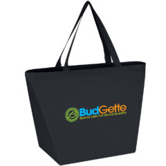 Non-Woven Shopper Tote Bag with Antimicrobial Additive - 30017_BLK_Colorbrite