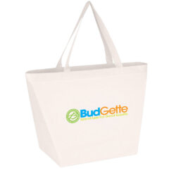 Non-Woven Shopper Tote Bag with Antimicrobial Additive - 30017_WHT_Colorbrite