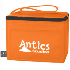 Eco-Friendly Non-Woven Cooler Bag with 100% RPET Material – 6 cans - 35000_ORN_Silkscreen