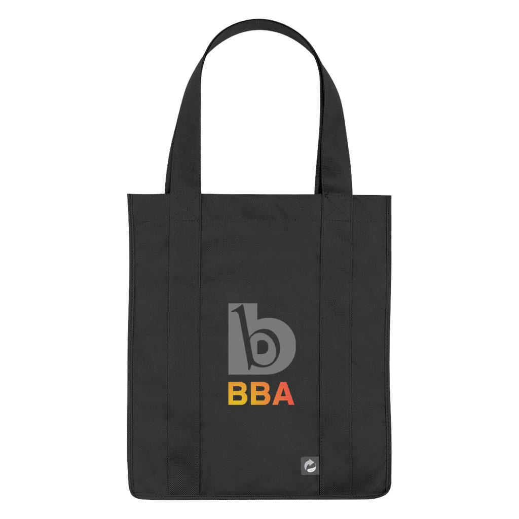 Eco-Friendly PLA Non-Woven Shopper Tote Bag - 3886_BLK_Colorbrite