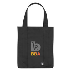 Eco-Friendly PLA Non-Woven Shopper Tote Bag - 3886_BLK_Colorbrite