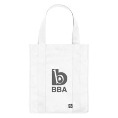 Eco-Friendly PLA Non-Woven Shopper Tote Bag - 3886_WHT_Silkscreen