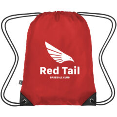 Eco-Friendly Small Sports Pack with 100% RPET Material - 3896_RED_Silkscreen
