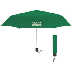 Eco-Friendly Telescopic Umbrella with 100% rPET Canopy - 4100_GRN_Colorbrite