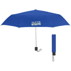 Eco-Friendly Telescopic Umbrella with 100% rPET Canopy - 4100_ROY_Colorbrite