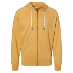 Independent Trading Co. Icon Unisex Lightweight Loopback Terry Full-Zip Hooded Sweatshirt - 89745_f_fl
