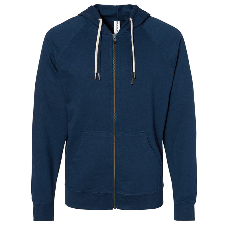Independent Trading Co. Icon Unisex Lightweight Loopback Terry Full-Zip ...