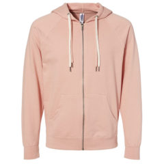 Independent Trading Co. Icon Unisex Lightweight Loopback Terry Full-Zip Hooded Sweatshirt - 89750_f_fl