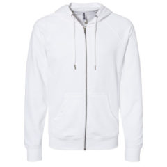 Independent Trading Co. Icon Unisex Lightweight Loopback Terry Full-Zip Hooded Sweatshirt - 89752_f_fl