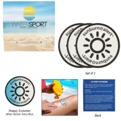 Sunburn Alert UV Color-Changing Stickers with Custom Pack - 9195_group